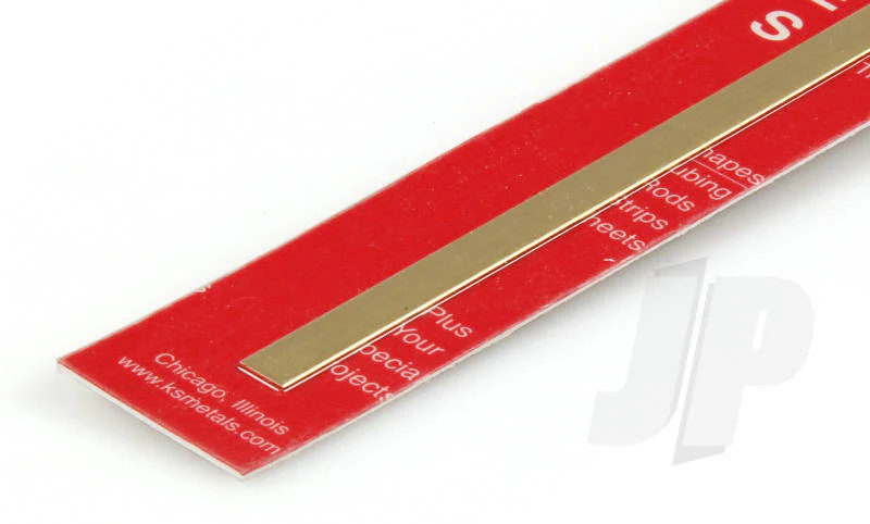 K&S .016 (0.41mm) x 1 (25.4mm) Brass Strip 12" (1 Pack) 232