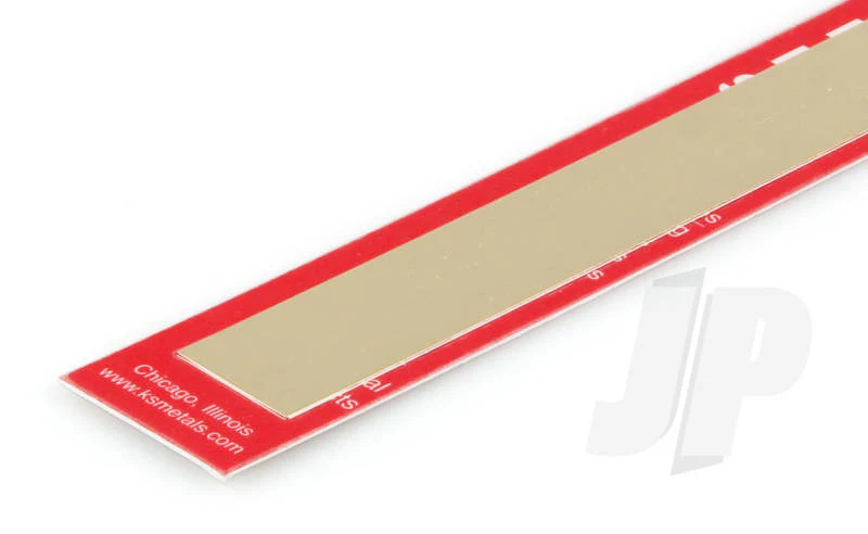 K&S .016 (0.41mm) x 2 (50.8mm) Brass Strip 12" (1 Pack) KNS234