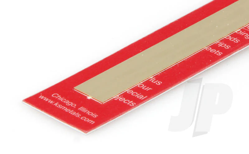 K&S .025 (0.64mm) x 1 (25.4mm) Brass Strip 12" (1 Pack) 237