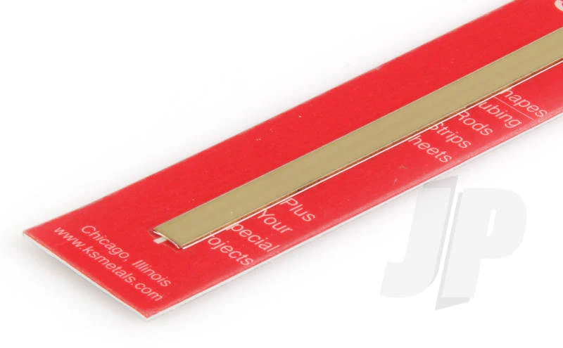 K&S .025 (0.64mm) x 1/4 (6.35mm) Brass Strip 12" (1 Pack) 235