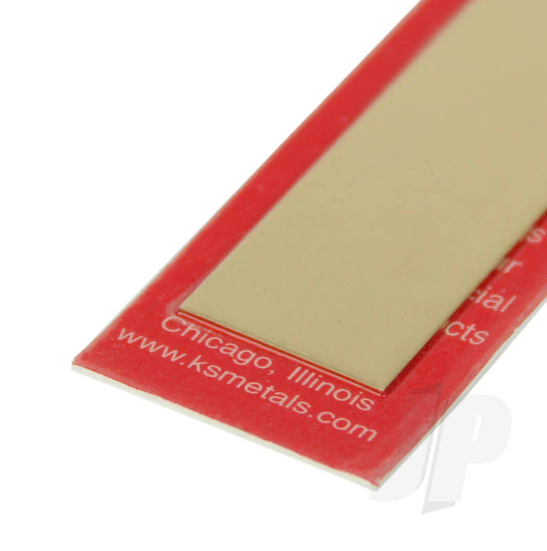 K&S .025 (0.64mm) x 2 (50.8mm) Brass Strip 12" (1 Pack) 239
