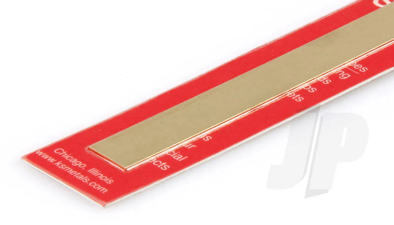 K&S .032 (0.81mm) x 1/2 Brass Strip 12" (1 Pack) 241
