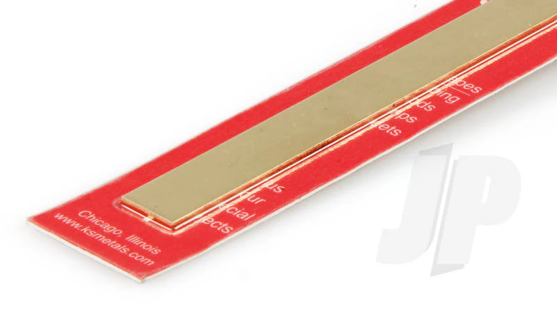 K&S .064 (1.63mm) x 1/2 Brass Strip 12" (1 Pack) 246