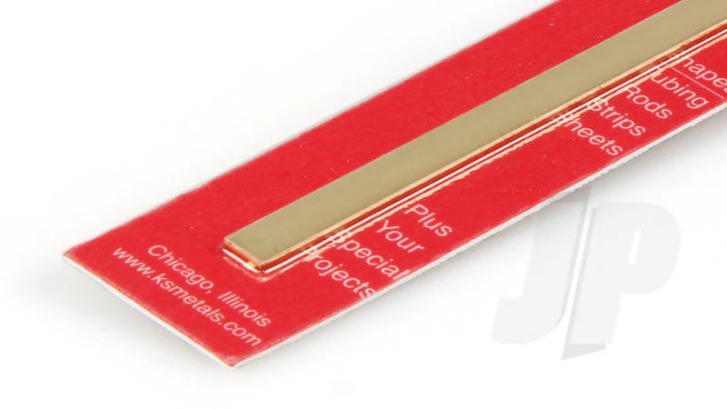 K&S .064 (1.63mm) x 1/4 Brass Strip 12" (1 Pack) 245