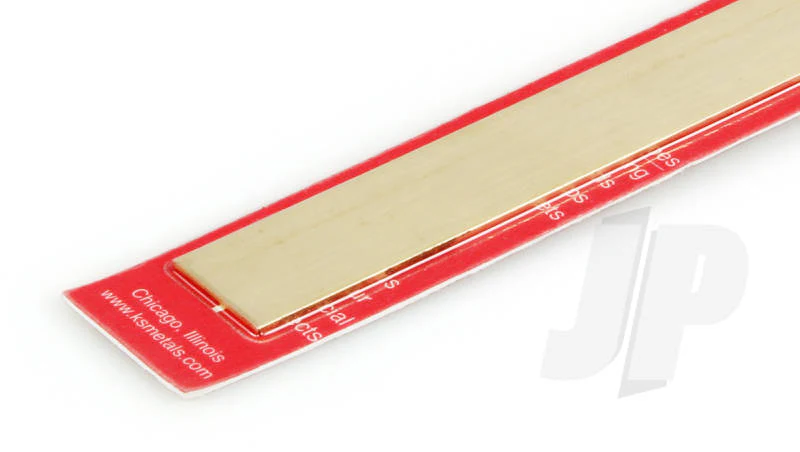K&S .064 (1.63mm) x 3/4 Brass Strip 12" (1 Pack) 247
