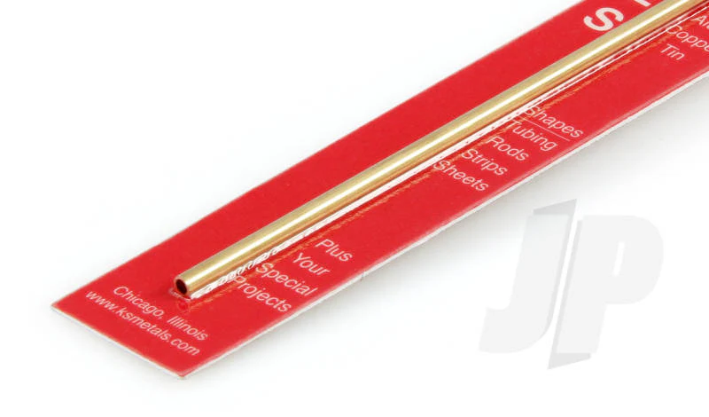 K&S 1/8 x .014 Round Brass Tube 12" (1 Pack) 8127