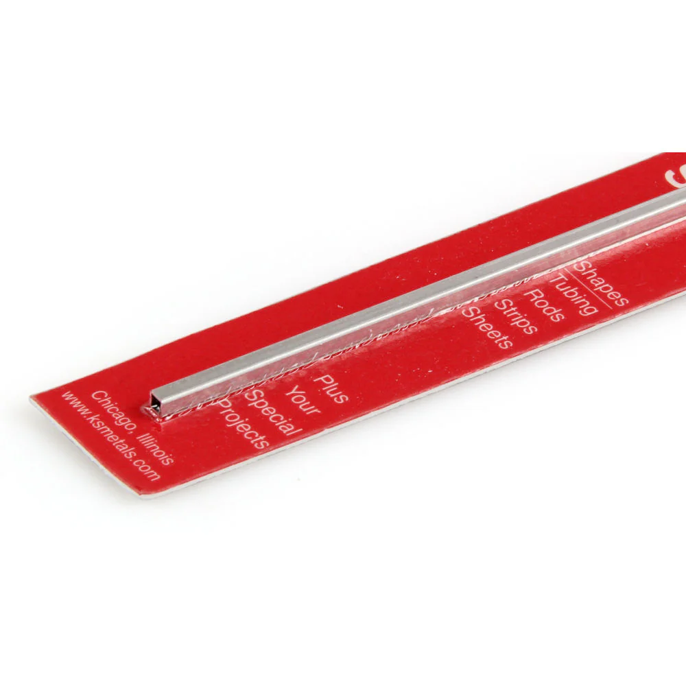 K&S 1/8x12in Square Aluminium Tube .014 Wall KNS83011