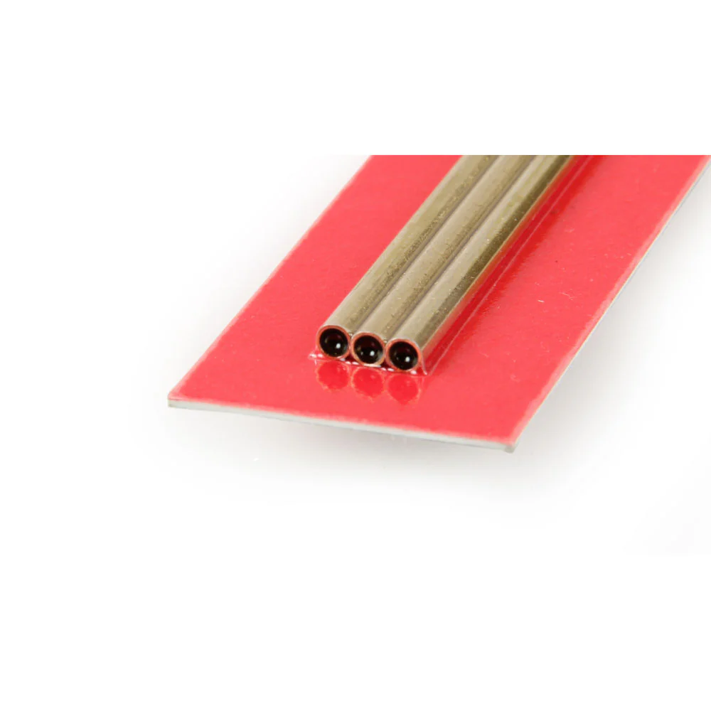 K&S 3x300mm Round Brass Tube, .225mm Wall (3pcs) KNS9834