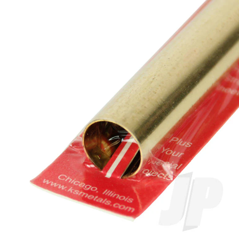 K&S 5/8 x .014 Round Brass Tube 12" (1 Pack) 8143 KNS8143