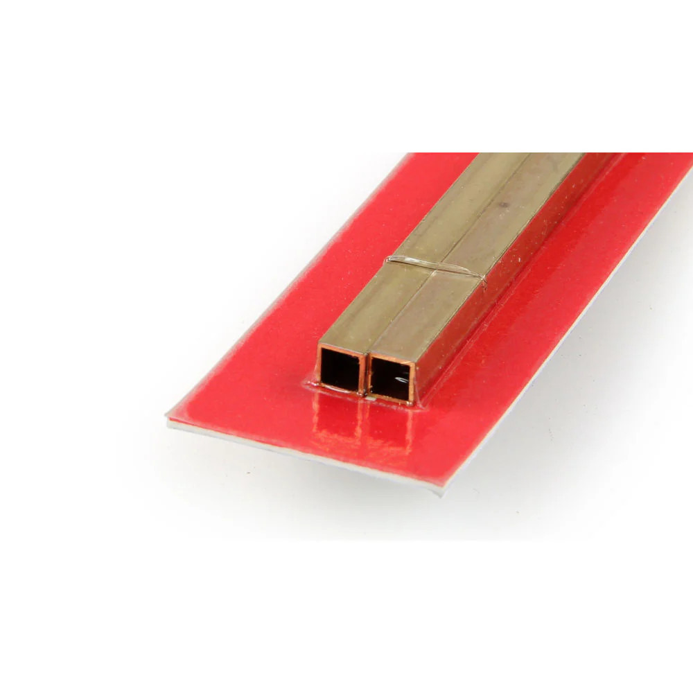 K&S 5x300mm Square Brass Tube .45mm Wall KNS9853