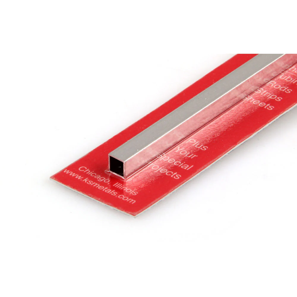 K&S 7/32x12in Square Aluminium Tube .014 Wall KNS83014