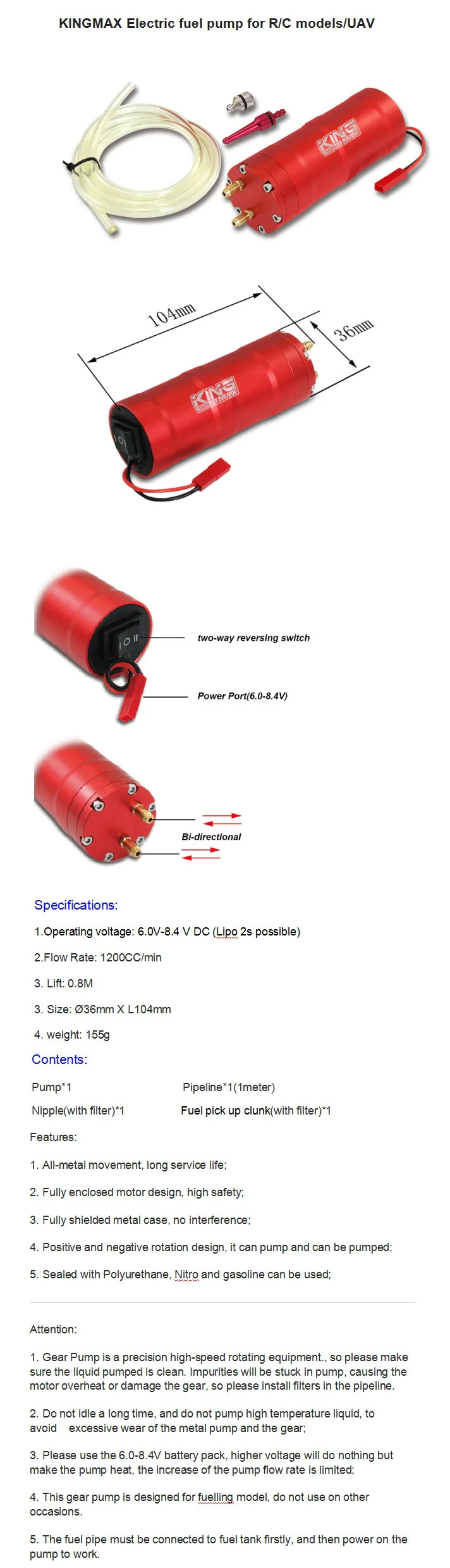 Kingmax Electric Fuel Pump KM9001 - Image 2