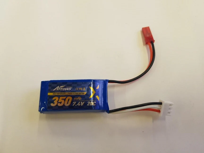 Arrows Hobby LiPo 2S 350mAh 7.4V 20C JST (for Pioneer) ARRLIPBAT01 - Image 2