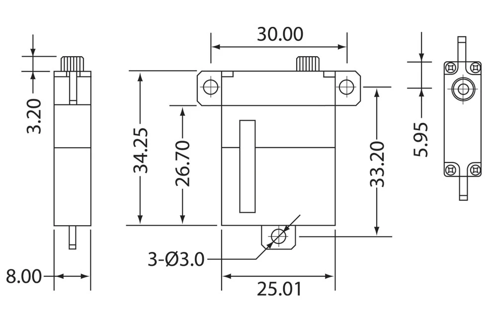 MacGregor MG2107WHV HV Wing Servo 6.6kg/0.10s 6.0V - 8.4V - Image 2