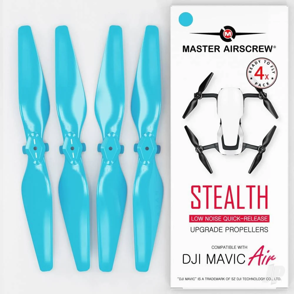 Master Airscrew 5.3x3.3" DJI Mavic Air STEALTH Upgrade Propeller Set (4x) - Blue MASMC05333SL4