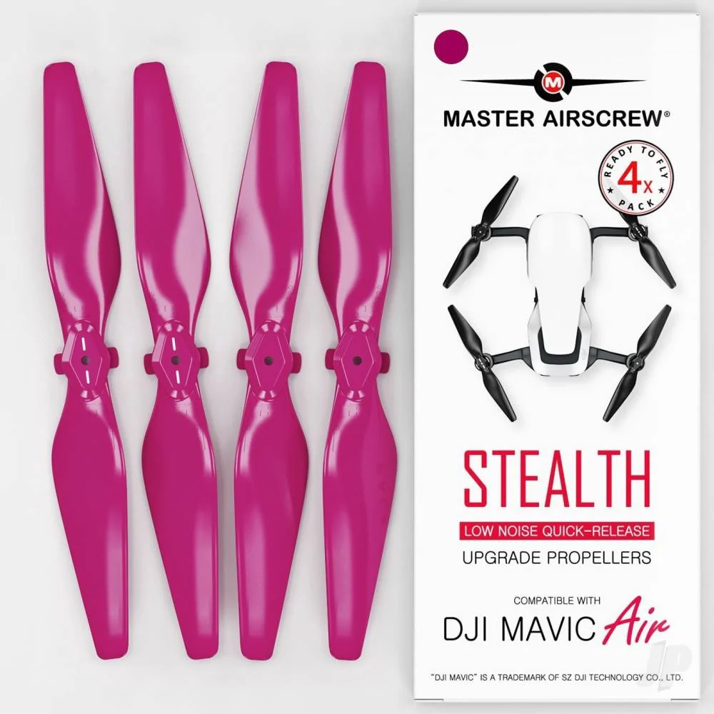 Master Airscrew 5.3x3.3" DJI Mavic Air STEALTH Upgrade Propeller Set (4x) - Magenta