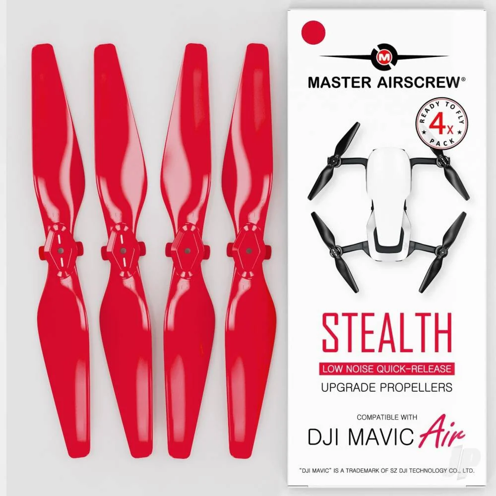 Master Airscrew 5.3x3.3" DJI Mavic Air STEALTH Upgrade Propeller Set (4x) - Red