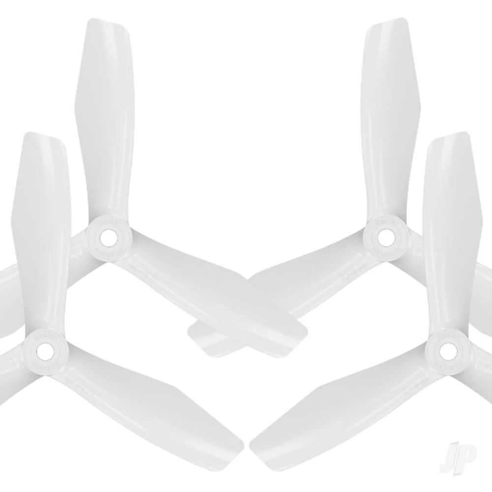 Master Airscrew 5x4.5" BN 3-Blade FPV Propeller Set (x4) - White MAS3N05X45SW4