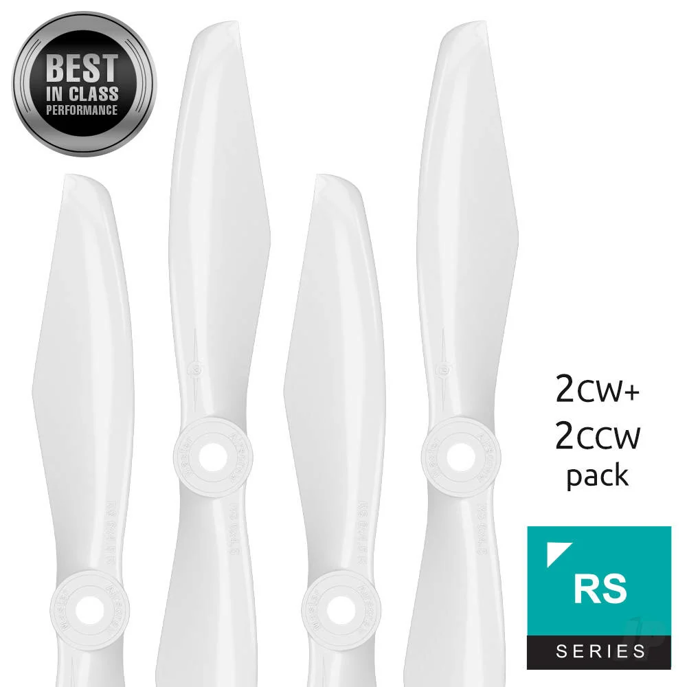 Master Airscrew 5x4.5" RS-FPV Racing Propeller Set (x4) - White MASRS05X45SW4
