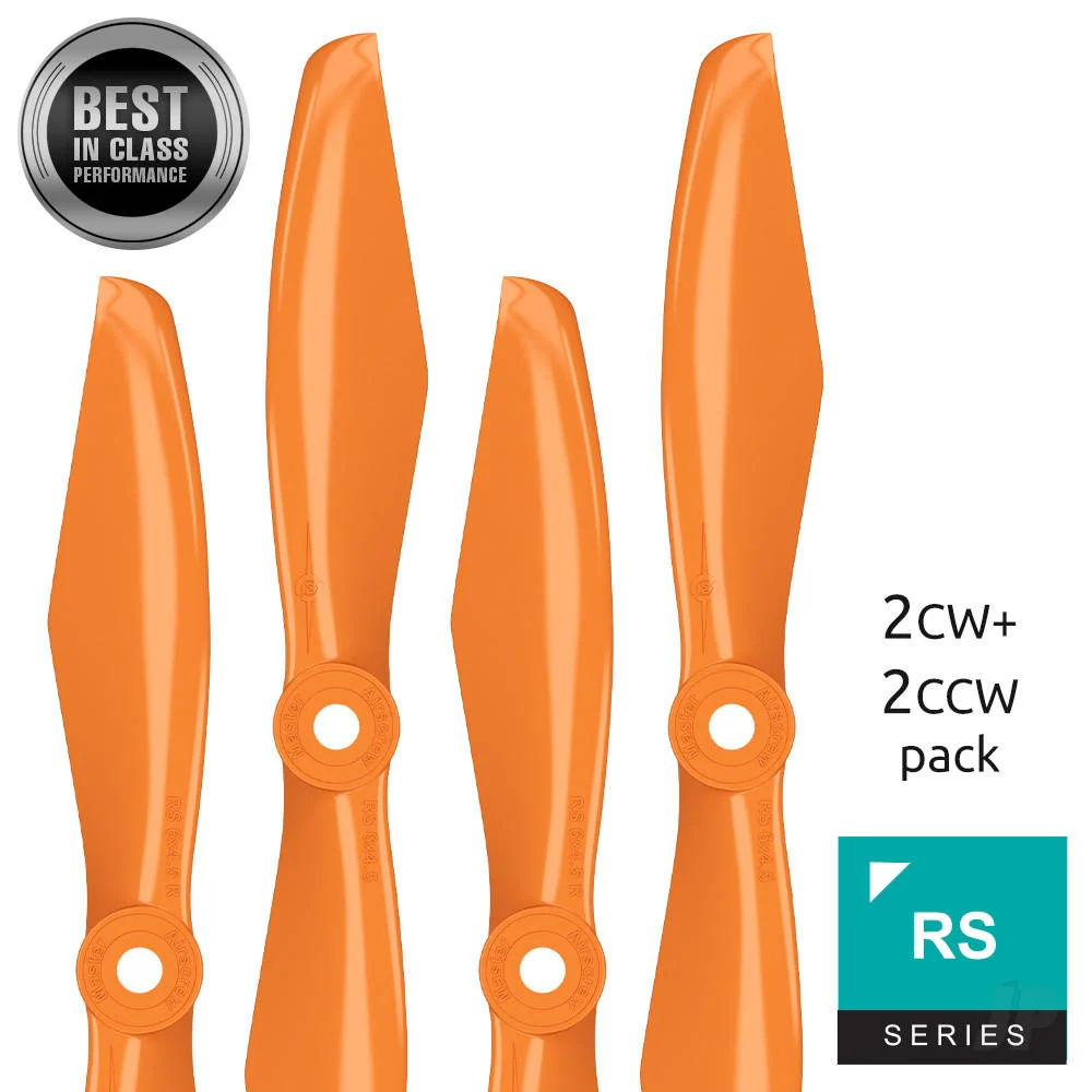 Master Airscrew 6x4.5" RS-FPV Racing Propeller Set (x4) - Orange