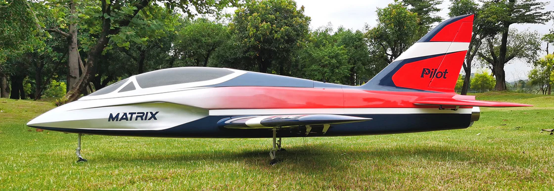 Pilot-RC MATRIX JET 1.8M w/RETRACTS RED/SILVER PIL785 - Image 14