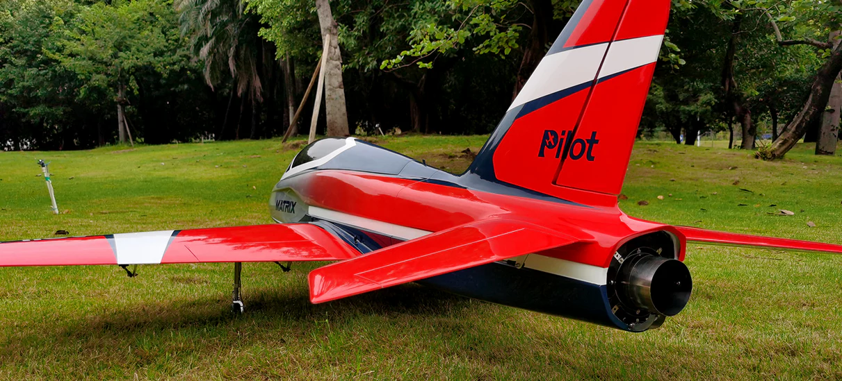 Pilot-RC MATRIX JET 1.8M w/RETRACTS RED/SILVER PIL785 - Image 15