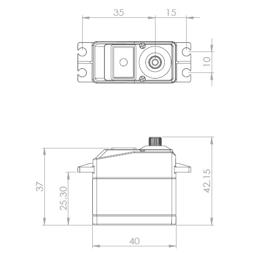 MKS DS1220 Coreless Servo 20mm, 24.9 kg/0.159s 3.8V - 6.8V - Image 2