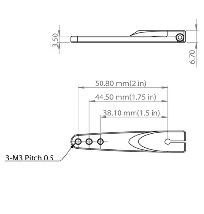 MKS X8 Aluminium Single Servo Horn (L: 1.5/1.75/ 2 in) O0002015-10 For HBL8X0, HBL380, HBL3850 - Image 2
