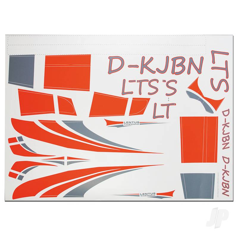 Multiplex Full Decals Set Inc Cockpit Seat + Instruments for LENTUS MPX1-01470