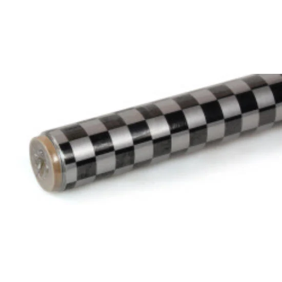 Oracover 2m Oracover Fun-4 Small Chequered Silver/Black 5523778 - Image 2