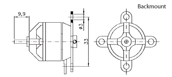 Outrunner Electric Motor A20-34 S EVO kv1500 from Hacker 97800002 - Image 5