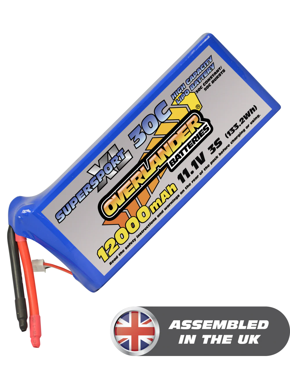 Overlander 12000mAh 11.1V 3S 30C Supersport XL LiPo Battery 3155