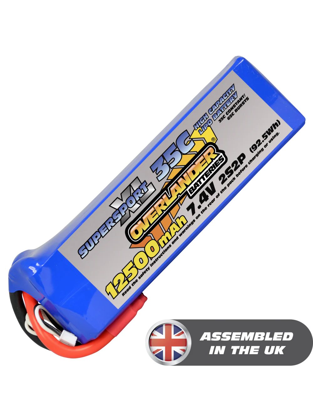 Overlander 12500mAh 7.4V 2S2P 35C Supersport XL LiPo Battery 2936