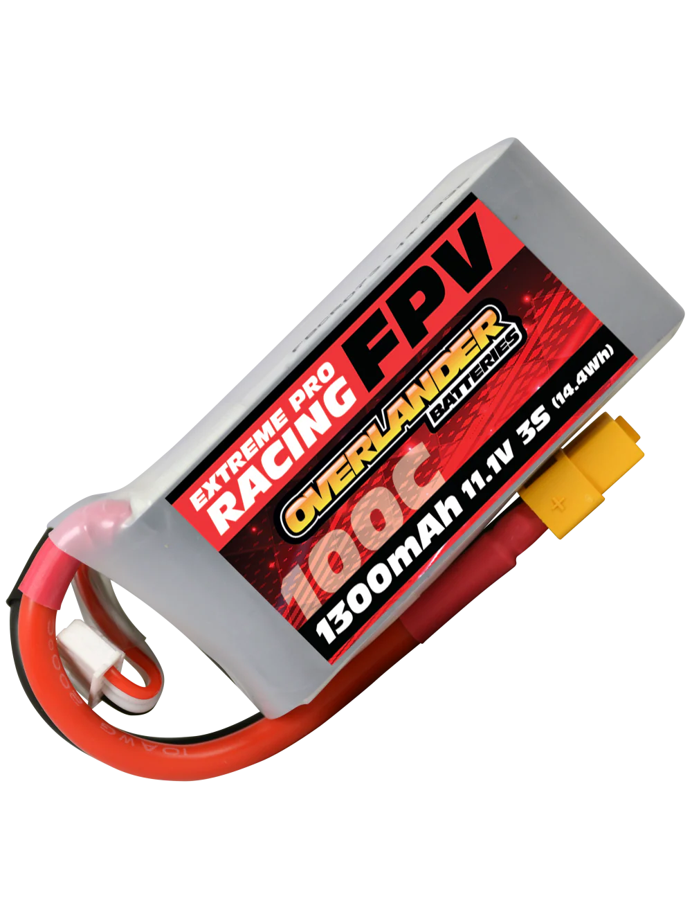 Overlander 1300mAh 11.1V 3S 100C FPV LiPo Battery 3341