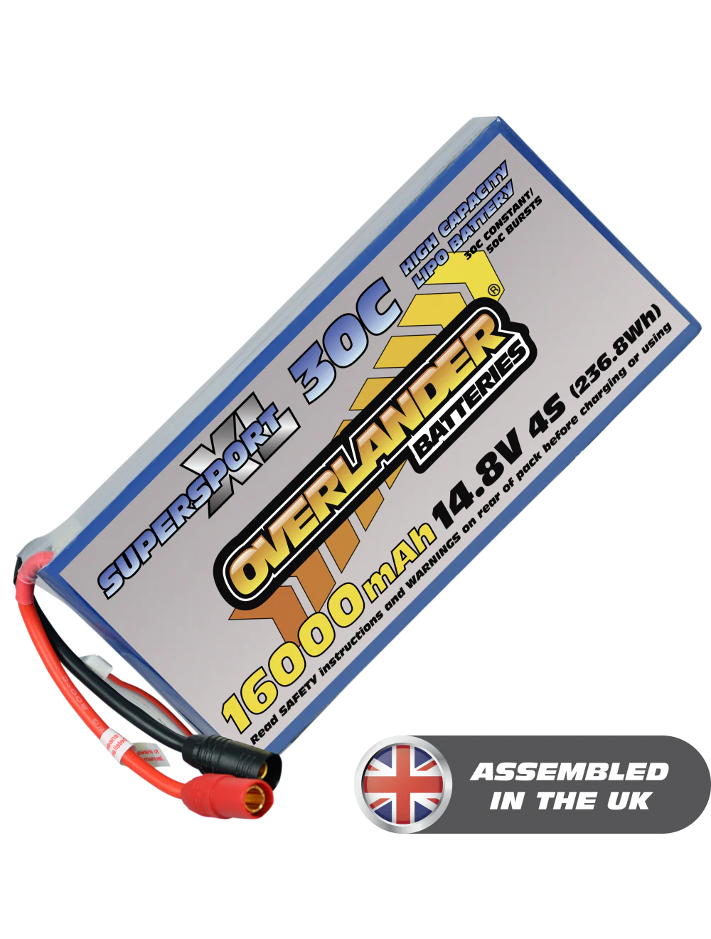 Overlander 16000mAh 14.8V 4S 30C Supersport XL LiPo Battery 3144