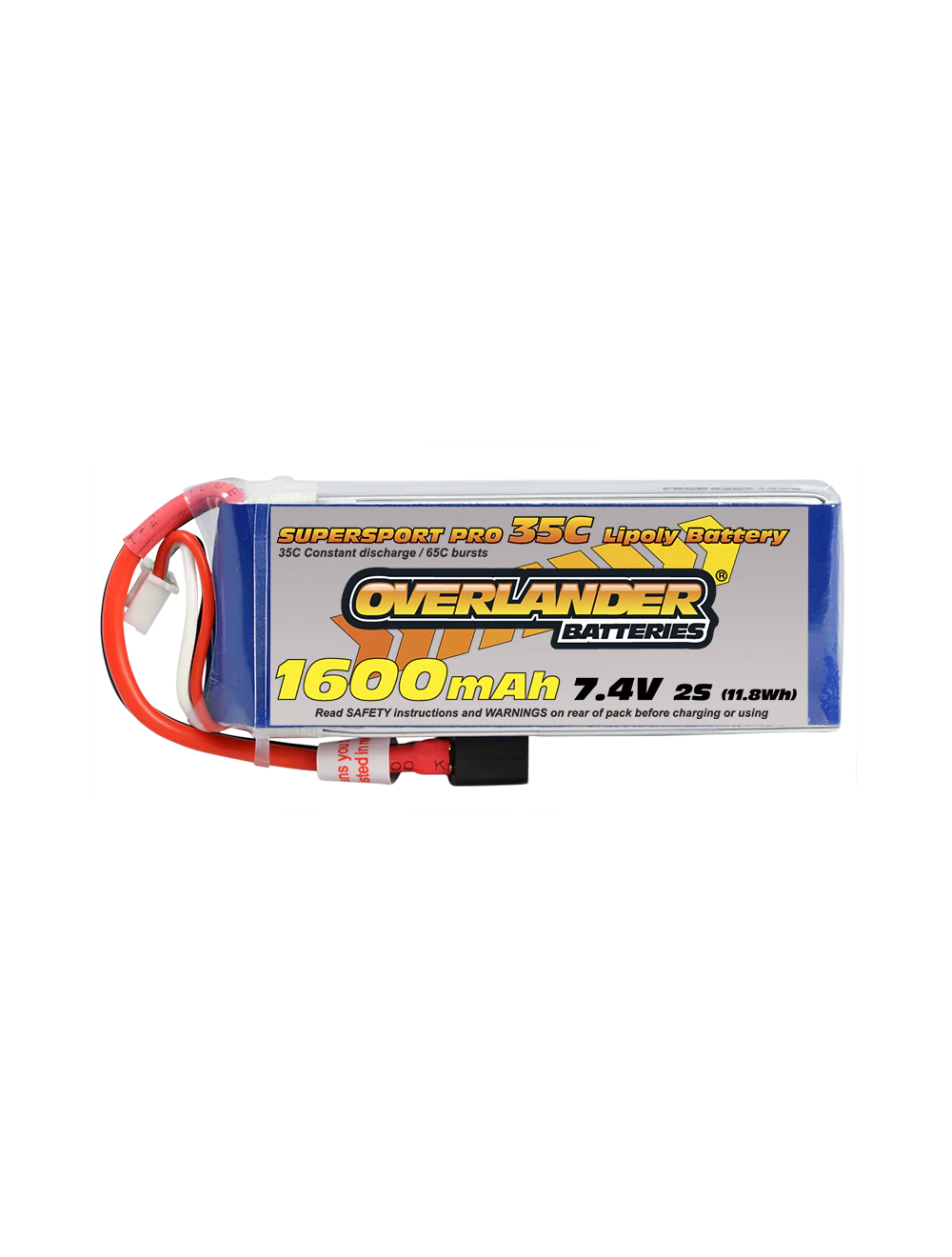 Overlander 1600mAh 7.4V 2S 35C Supersport Pro LiPo Battery 2564