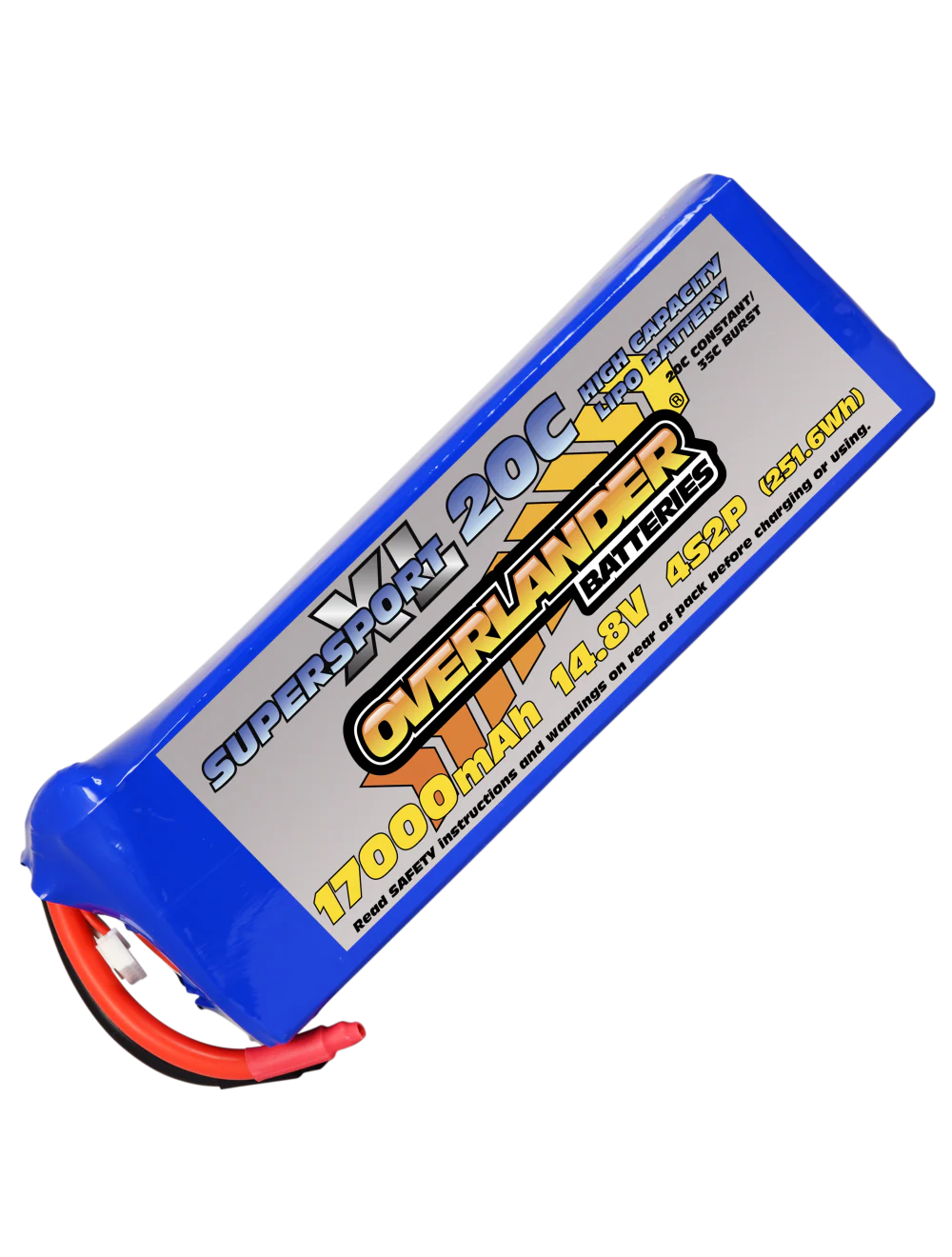 Overlander 17000mAh 14.8V 4S2P 20C Supersport XL LiPo Battery - No Connector 2797