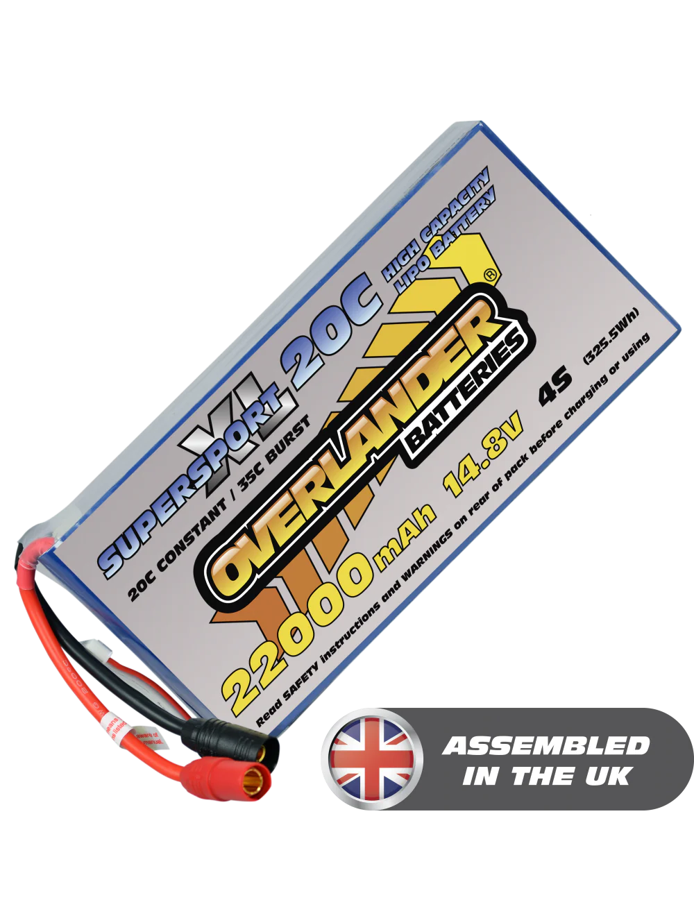Overlander 22000mAh 14.8V 4S 20C Supersport XL Lipo Battery 3023
