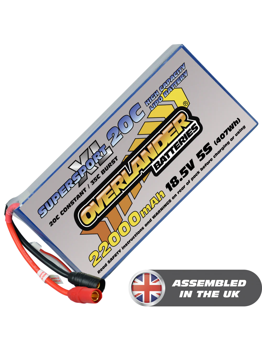 Overlander 22000mAh 18.5V 5S 20C Supersport XL Lipo Battery 3239