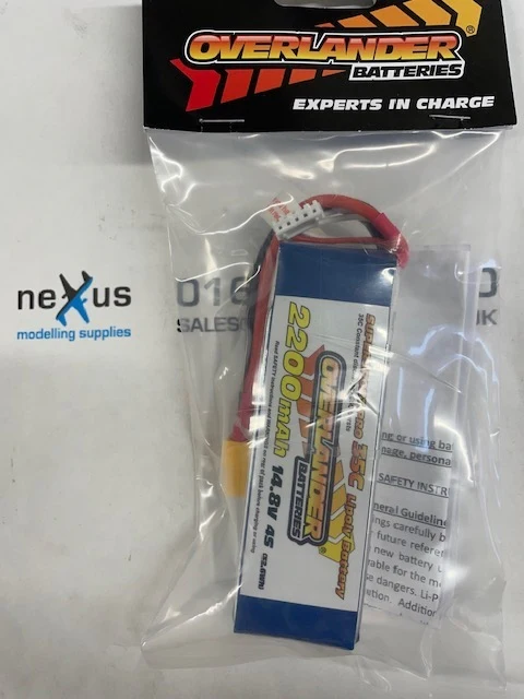 Overlander 2200mah 14.8V 4S 35C Supersport Pro LiPo Battery - XT60 - 3531 - Image 2
