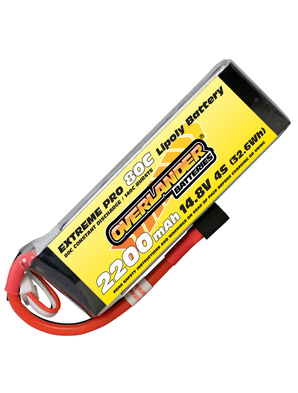 Overlander 2200mAh 14.8V 4S 80C Extreme Pro LiPo Battery 1865