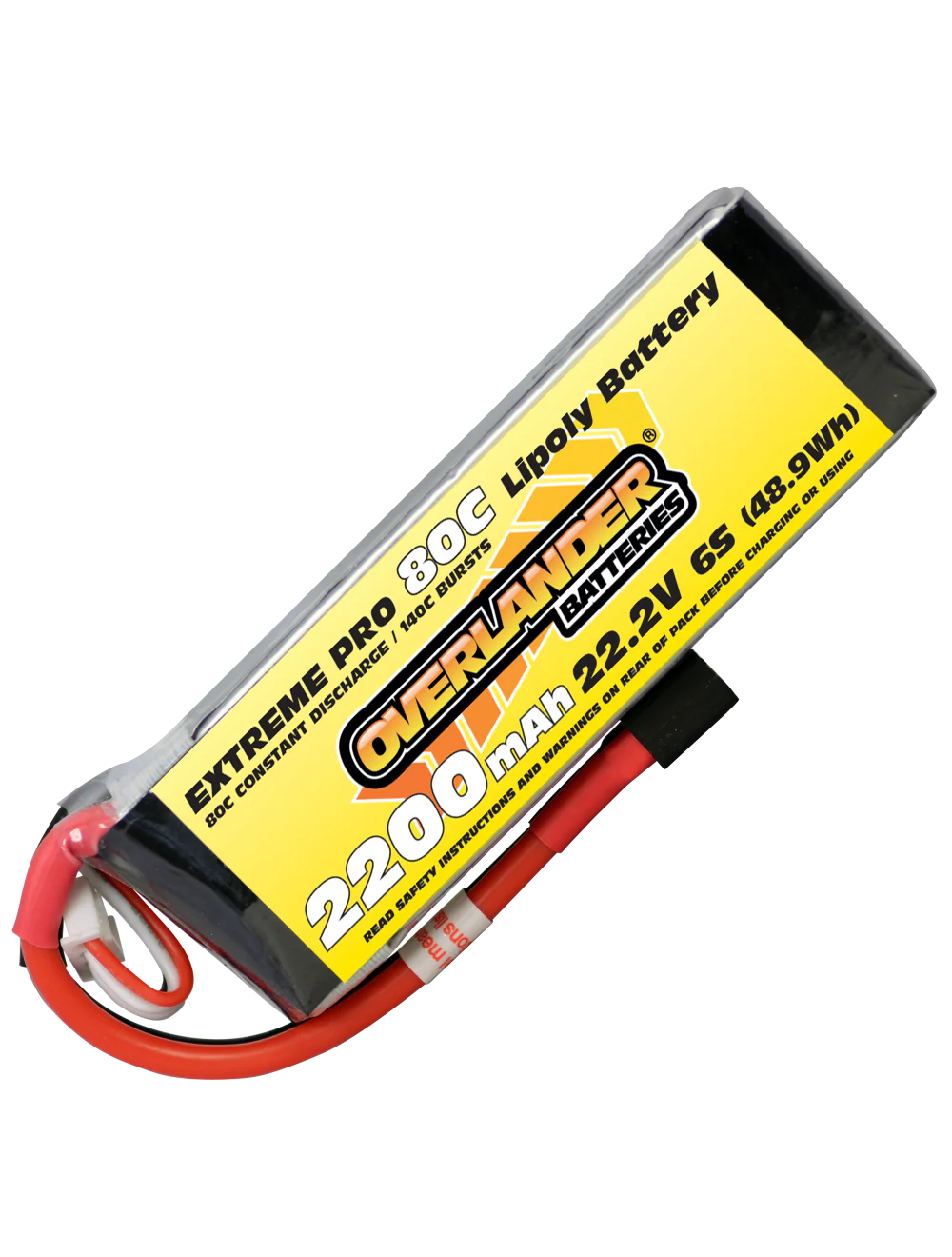 Overlander 2200mAh 22.2V 6S 80C Extreme Pro LiPo Battery - EC3 Connector 1866