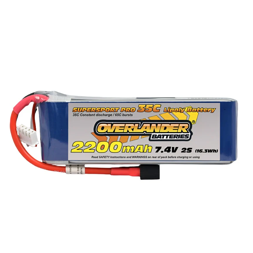 Overlander 2200mAh 7.4V 2S 35C Supersport Pro LiPo Battery XT60 Connector 2566