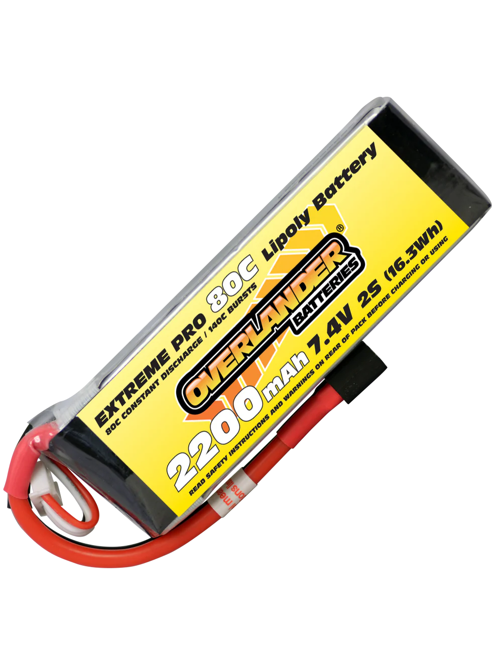 Overlander 2200mAh 7.4V 2S 80C Extreme Pro LiPo Battery 1863