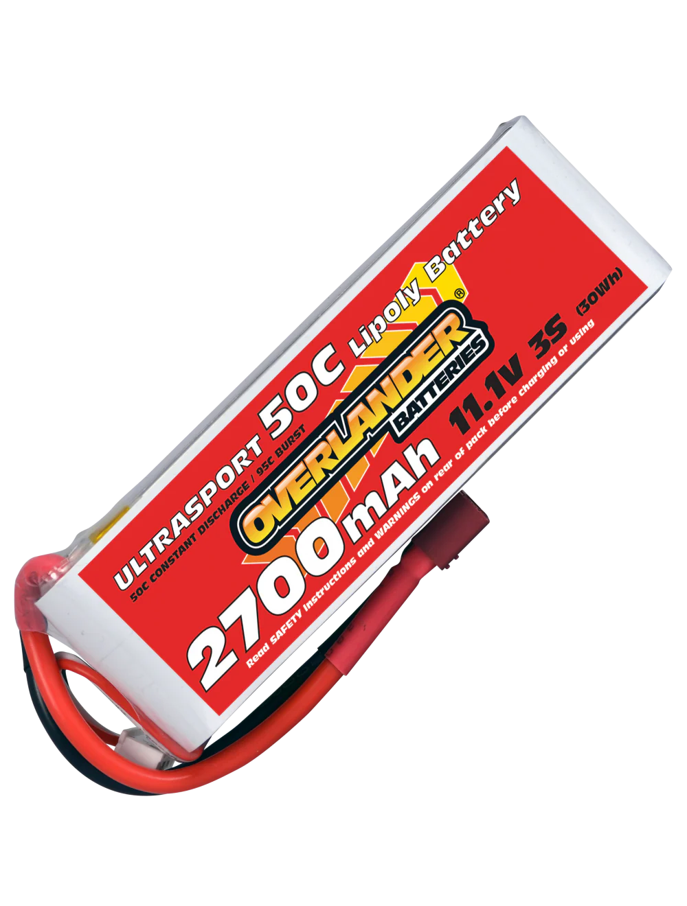 Overlander 2700mAh 11.1V 3S 50C Ultrasport LiPo Battery - XT60 Connector 3150
