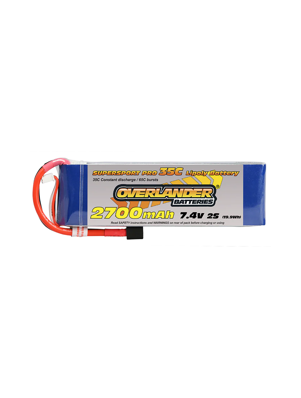 Overlander 2700mAh 7.4V 2S 35C Supersport LiPo Battery 2479