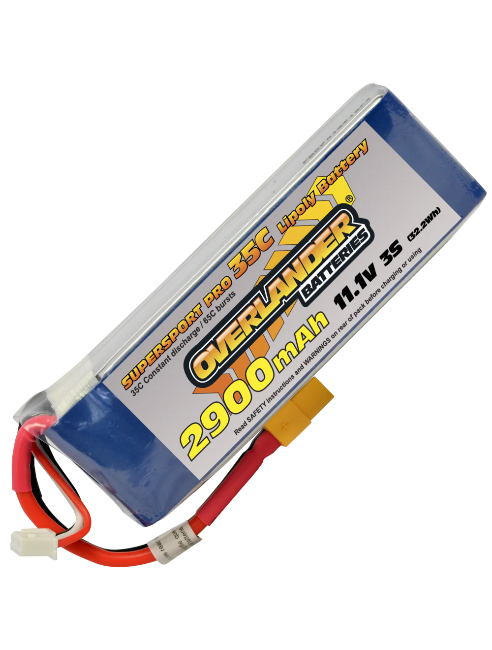 Overlander 2900mAh 11.1V 3S 35C Supersport Pro LiPo Battery - XT60 Connector 2701