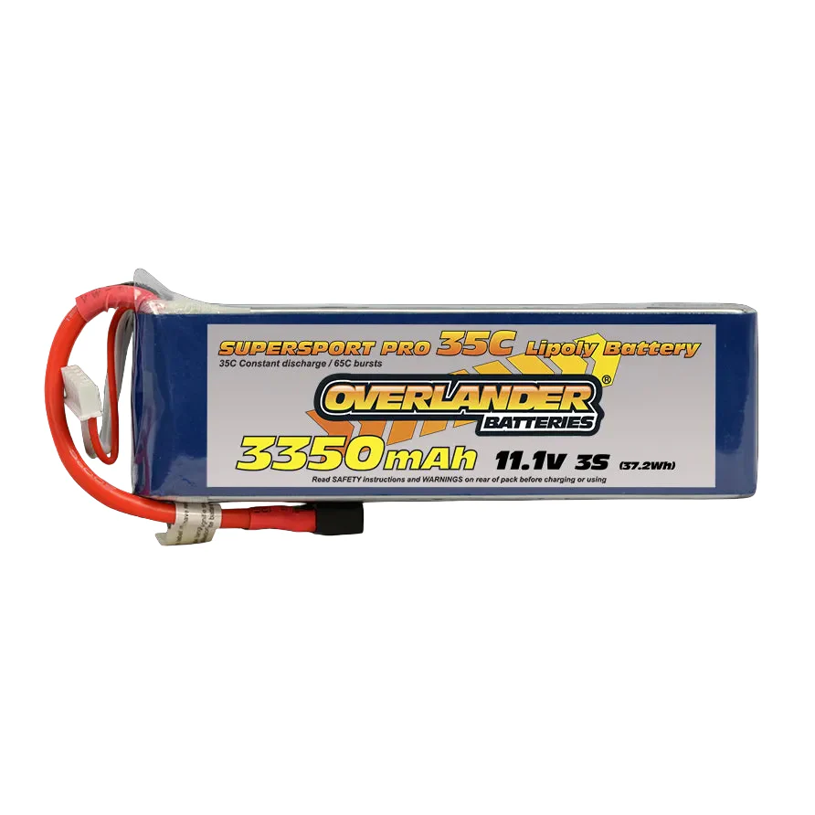 Overlander 3350mAh 11.1V 3S 35C Supersport Pro LiPo Battery - Deans Connector 2570