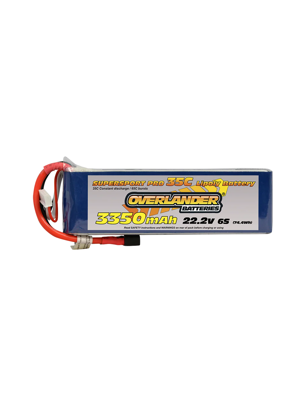 Overlander 3350mAh 22.2V 6S 35C Supersport Pro LiPo Battery - XT90 Connector 2572