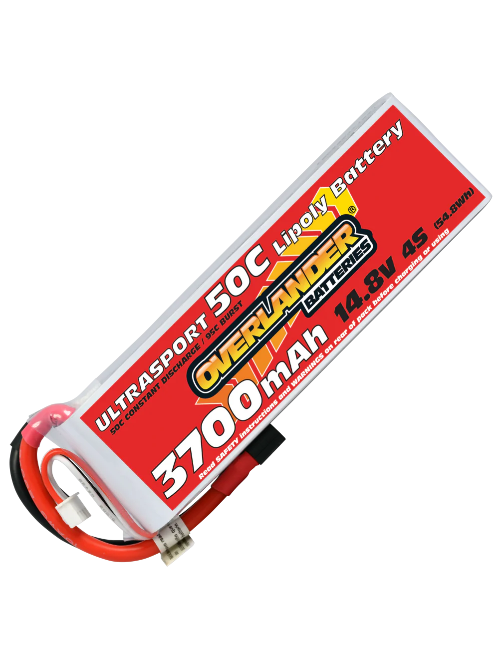 Overlander 3700mAh 14.8V 4S 50C Ultrasport LiPo Battery - XT90 Connector 2629